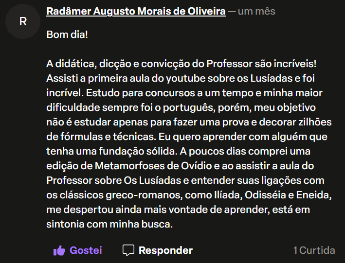 Mensagem do canal do Professor Jorge Miguel — 5